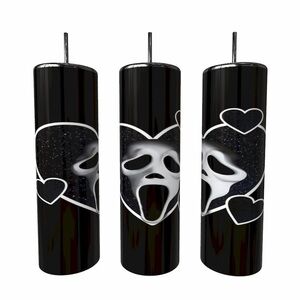 Ghostface Black Heart Tumbler